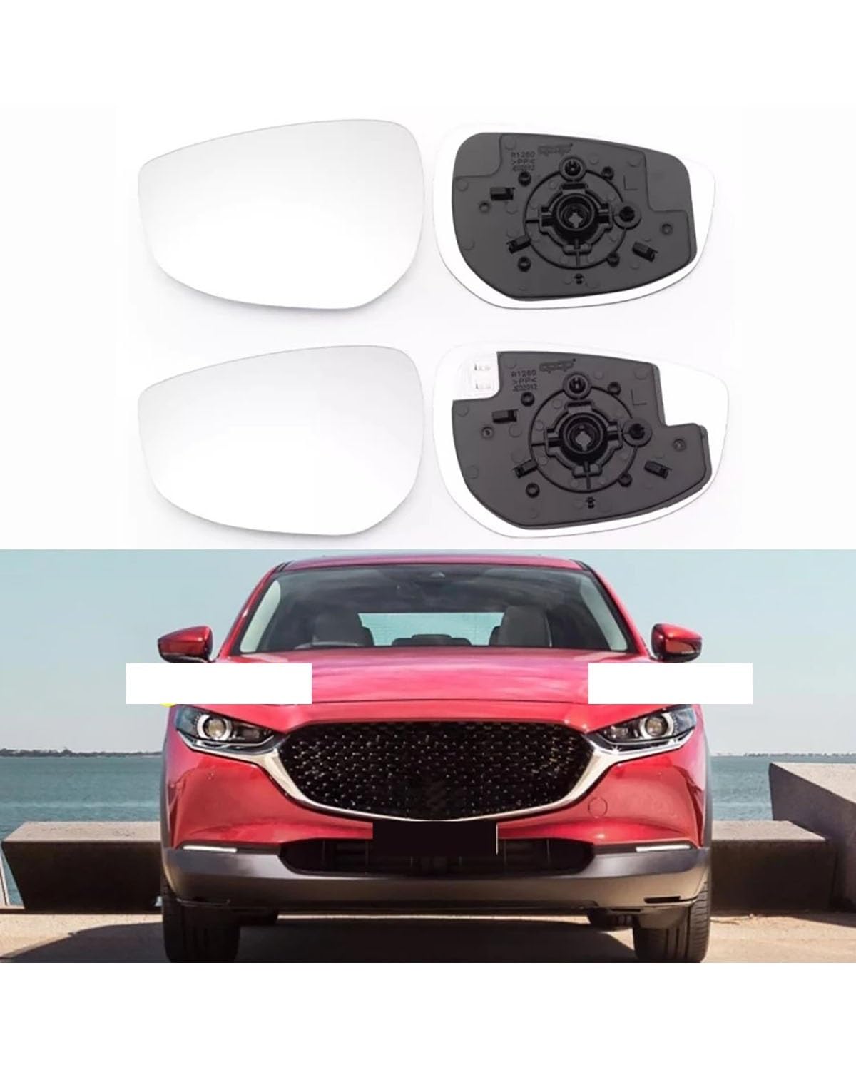 Umkehrlinse Rückfahrglas Spiegel Für CX30 Für CX-30 2020-2023 Autoaußenteil Äußere Rückspiegellinse Reflektierende Linsen Glas(A Pair Heating) von MNNZHG