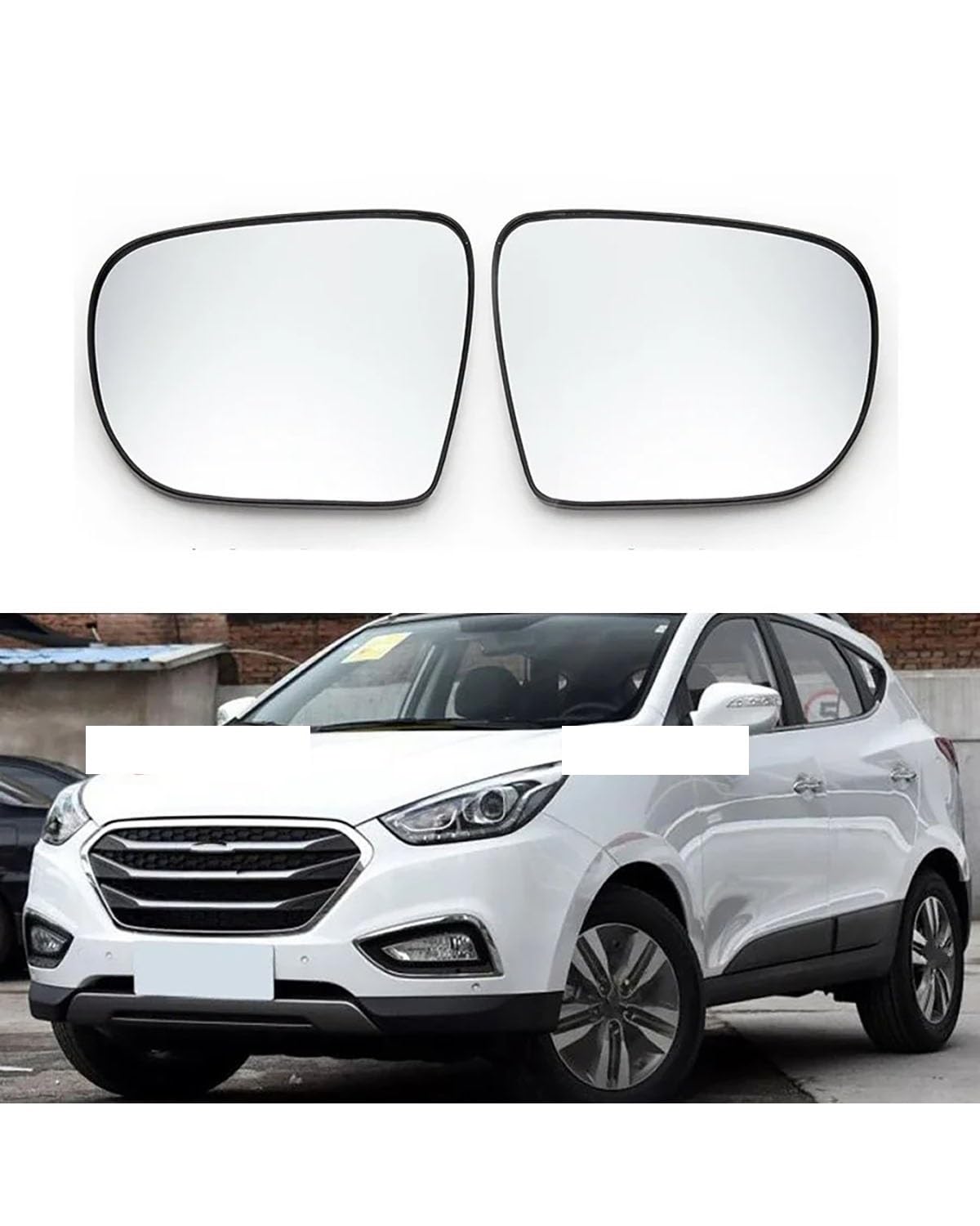 Umkehrlinse Rückfahrglas Spiegel Für Hyundai Für IX35 2010-2017 Autozubehör Außenspiegel Reflektierende Glaslinse Rückspiegellinsen 1 STÜCKE(1PCS Left Heating) von MNNZHG