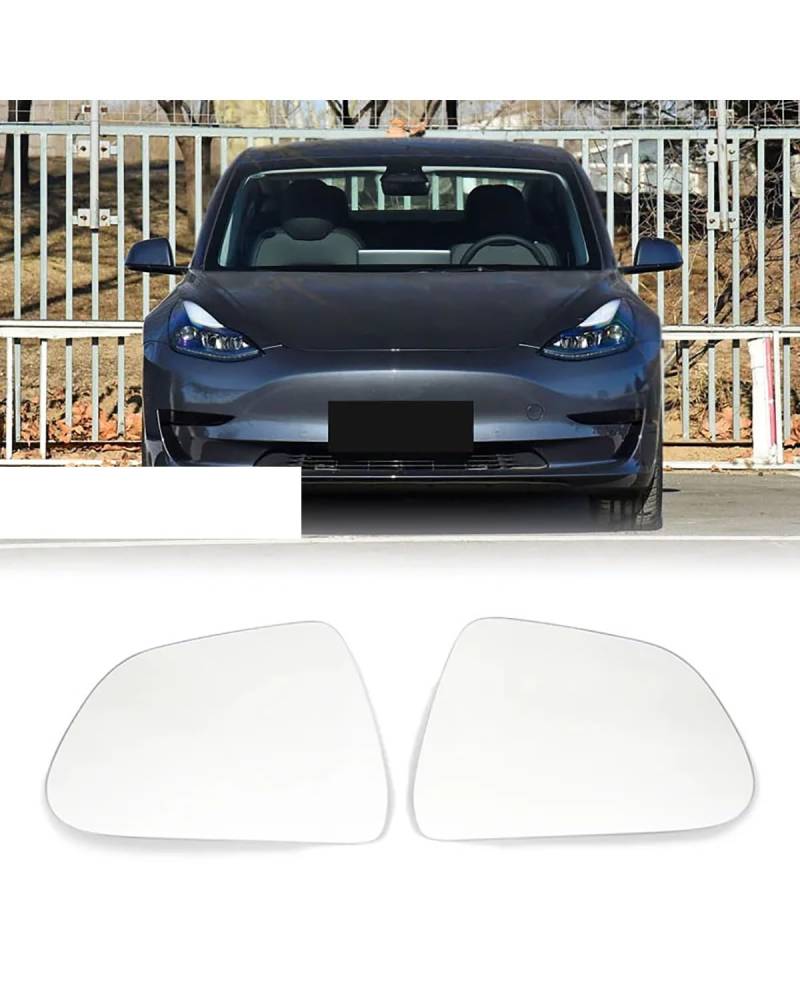 Umkehrlinse Rückfahrglas Spiegel Seite Rückspiegel Glas Objektiv Für Modell Für 3 2018-2021 Weitwinkel Ansicht Anti Glare(1 Right and 1 Left) von MNNZHG