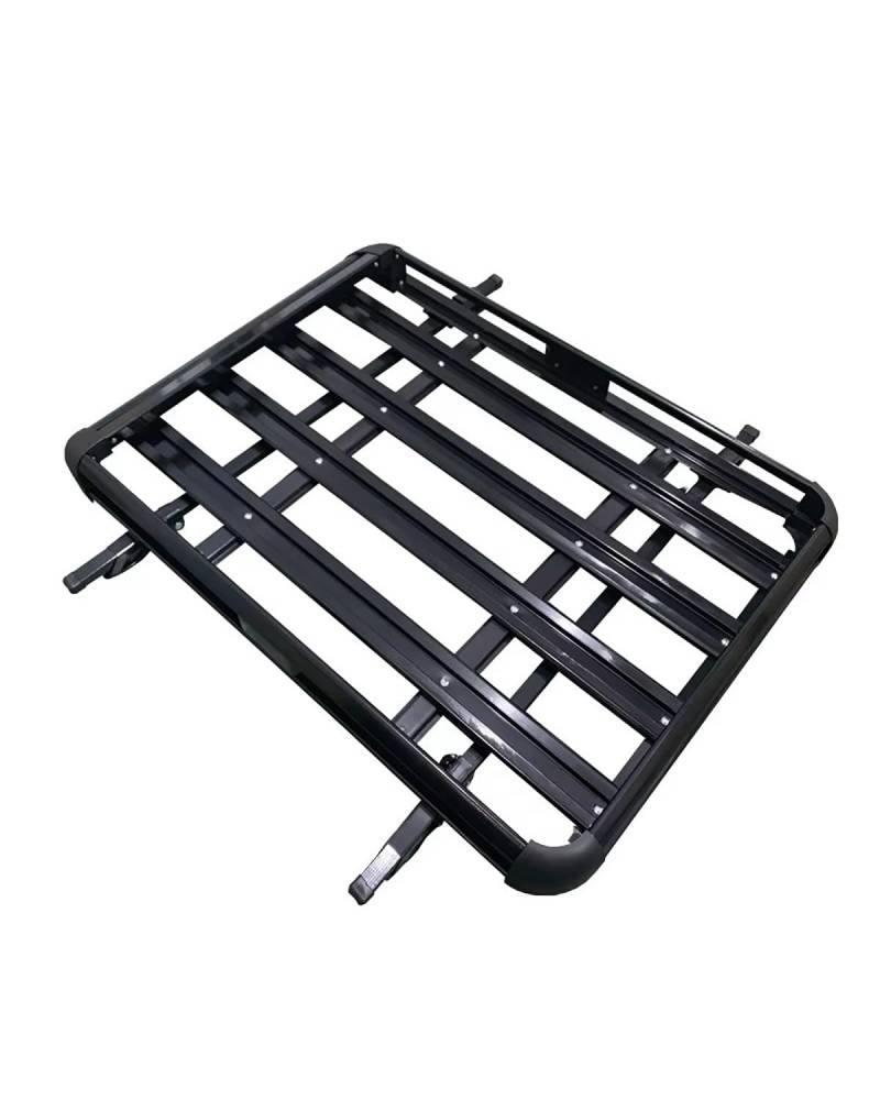 dachgepäckträger Auto Aluminiumlegierung 160 * 100 cm Doppelstock-Autodachträger SUV RoofAluminum Alloy Cargo Carrier Basket Cargo Dachträger dachträger universal(Black 127x90cm) von MNNZHG