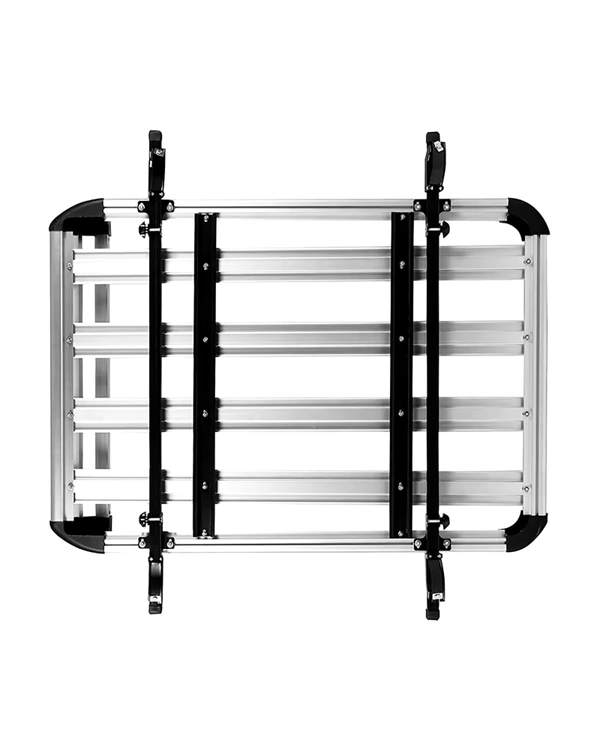 dachgepäckträger Auto Aluminiumlegierung 160 * 100 cm Doppelstock-Autodachträger SUV RoofAluminum Alloy Cargo Carrier Basket Cargo Dachträger dachträger universal(Silver 160x100cm) von MNNZHG