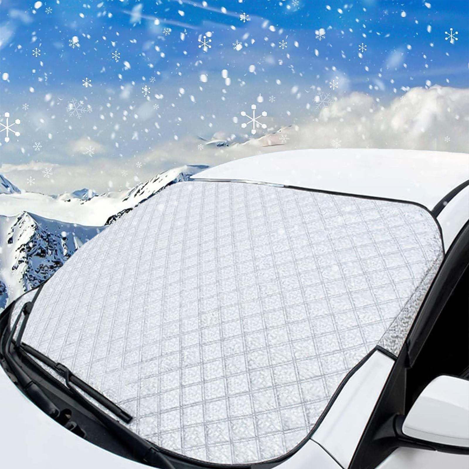 MOAZIFI Windschutzscheibenabdeckung, Frontscheibenabdeckung Winter, Scheibenabdeckung Auto Winter, Frontscheibenabdeckung, Windschutzscheibe Abdeckung für Auto Gegen Schnee EIS Frost Staub UV von MOAZIFI