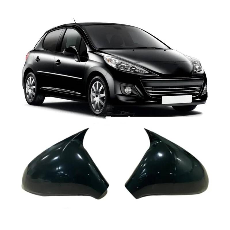 Spiegelkappe Auto Für Peugeot 207 2006–2012 2007 2008 2009 2010 2011. Auto-Rückspiegelschale Rückspiegel kappe von MOBAAK