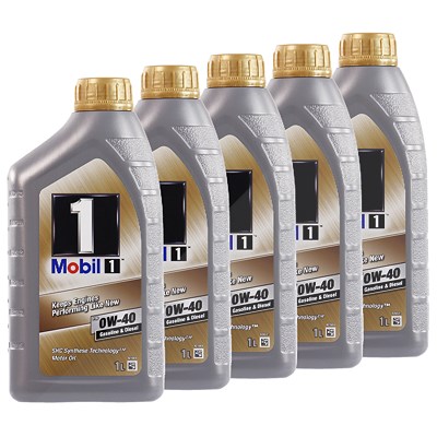 Mobil 1 5x 1 L FS 0W-40 [Hersteller-Nr. MO153672] von MOBIL 1