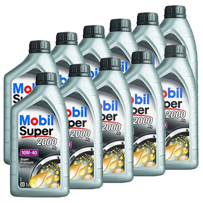 Mobil 11x 1 L Super 2000 X1 10W-40 [Hersteller-Nr. 150562] von MOBIL