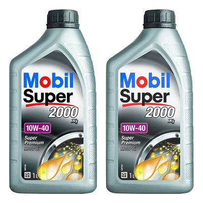 Mobil 2x 1 L Super 2000 X1 10W-40 [Hersteller-Nr. 150562] von MOBIL