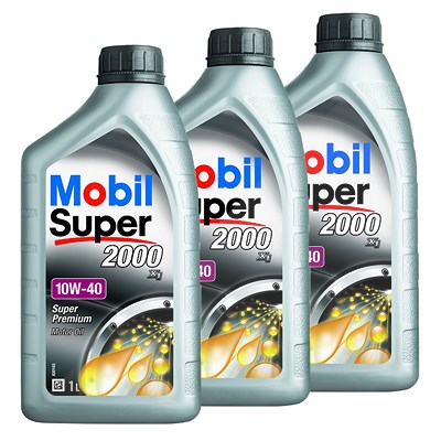 Mobil 3x 1 L Super 2000 X1 10W-40 [Hersteller-Nr. 150562] von MOBIL