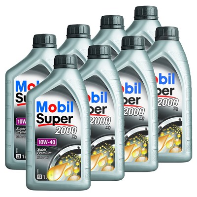 Mobil 8x 1 L Super 2000 X1 10W-40 [Hersteller-Nr. 150562] von MOBIL