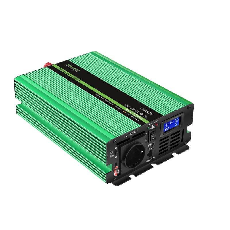 MOBILEKTRO® 600W Reiner Sinus-Spannungswandler 12V auf 230V MCI-12/600 Wechselrichter mit integriertem 20A Ladegerät mit NVS- und USV-Funktion Inverter Konverter incl. Fernsteuerung und LCD-Anzeige von MOBILEKTRO