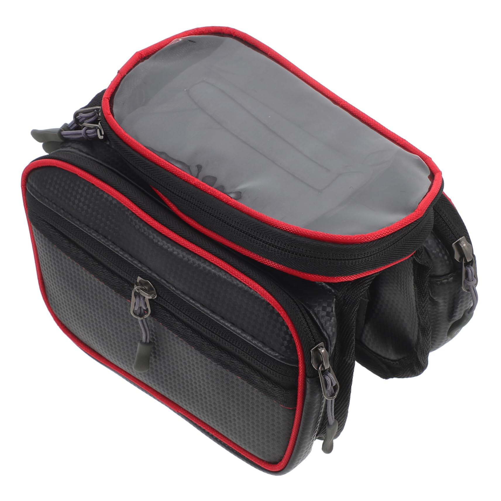 MOBUTOFU Mountainbike Satteltasche Wasserdicht Handy Aufbewahrungstasche Vordertasche Fahrrad Lenkertasche Rot Fahrrad Rahmentasche von MOBUTOFU