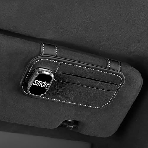 MOBYAT Auto Sonnenblende Organizer für Smart 450 451 453 Fortwo Forfour, Schwarz von MOBYAT