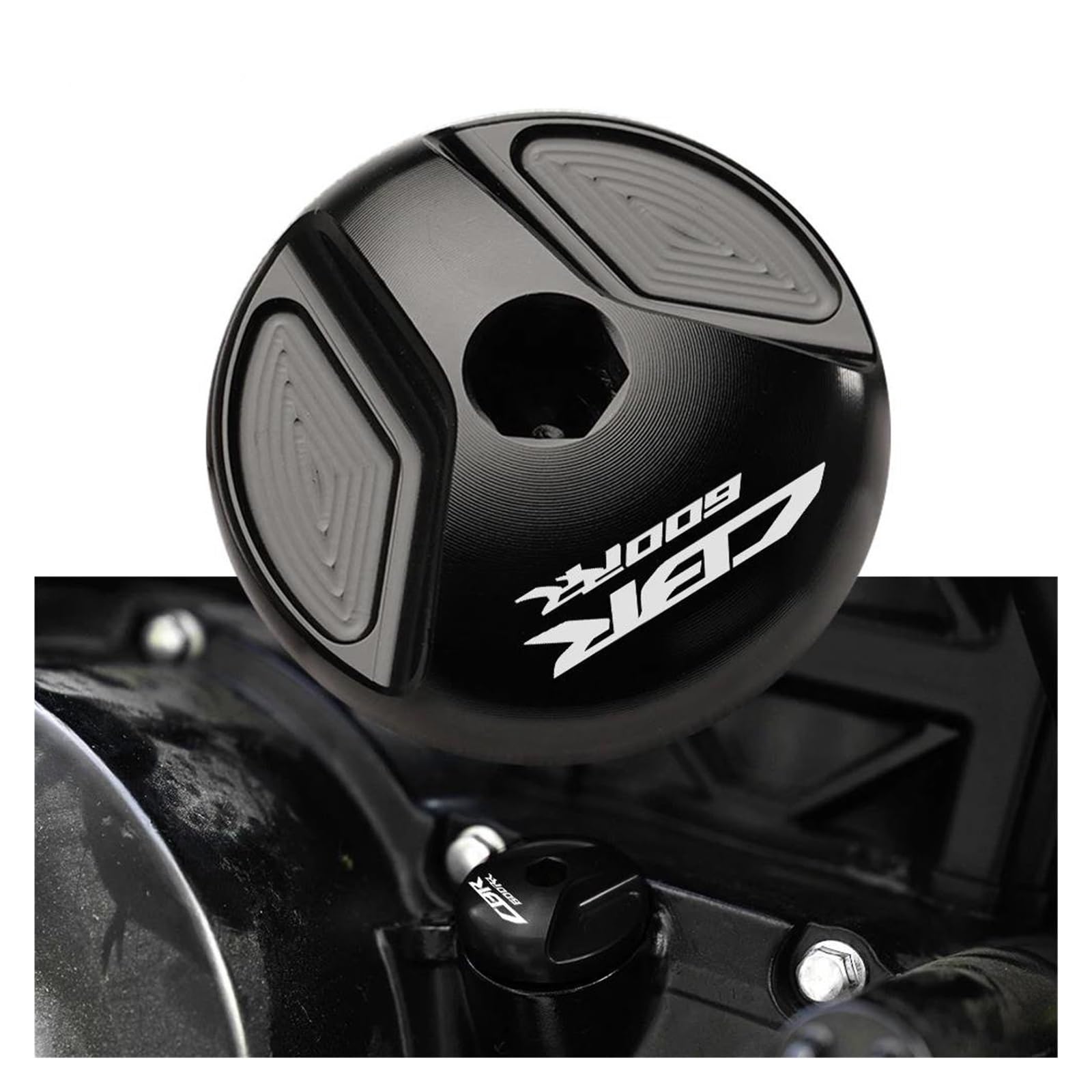 MOCALUX Für HON&DA CB1000R CBR1000RR CBR 600RR CB650R CBR650R 2019-2021 Motorrad Aluminium Motoröl Filter Tasse Stecker Abdeckung(Schwarz,for CBR600RR) von MOCALUX