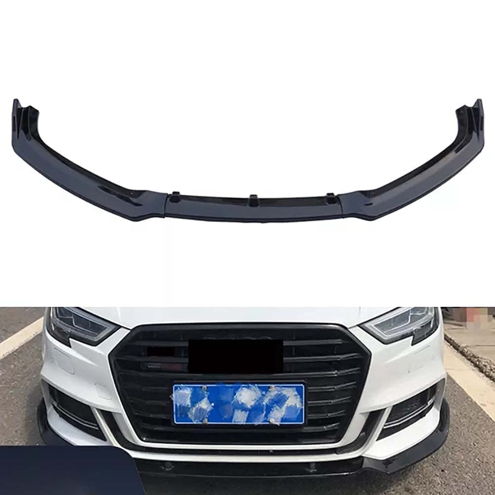 MOCATT Auto Frontschürze Lippe Spoiler für Audi A3 S-Line 8V 2017-2018, Auto Frontschürze Lippe Spoiler Splitter Body Kit Universal Auto Exterieur Aerodynamisches Zubehör von MOCATT