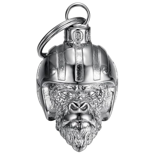 MOCY BELL - Clochette Moto Monkey Biker Porte-Bonheur MOCY BELL Acier inoxydable Chrome von MOCY BELL