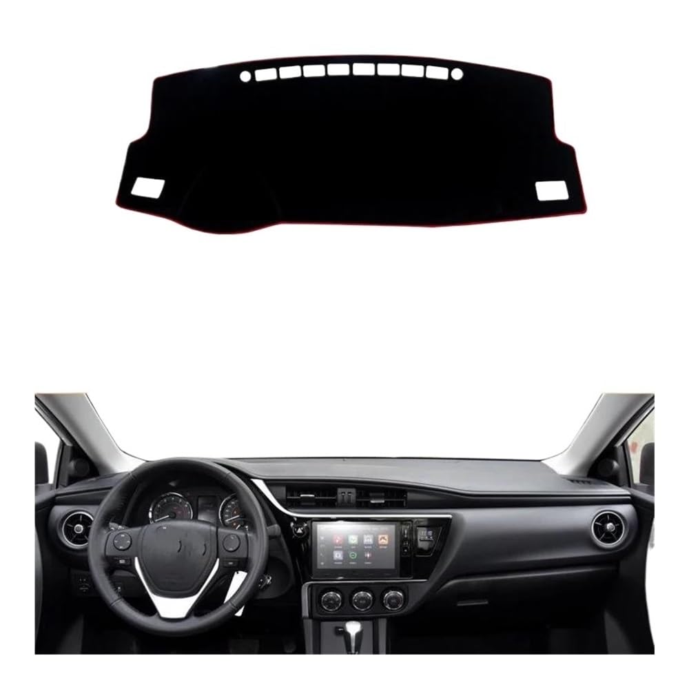 Armaturenbrettabdeckung Für Corolla E160 E170 E180 2014-2017 2018 Auto Dashboard Vermeiden Licht Pad Instrument Plattform Schreibtisch Abdeckung Matten Zubehör Auto Dash Mat Pad(Front Red Side LHD) von MODADA