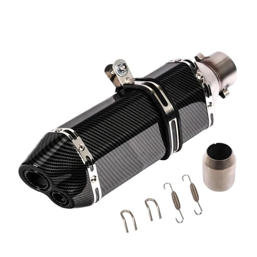 Motorrad Endschalldämpfer Geändert Schalldämpfer Rohr Echappement Moto Db Mörder 51mm Universal Zubehör Moto Rcycle Auspuffrohr Für XJ6 Für MT07 09 03 Endschalldämpfer(09,370mm) von MODADA