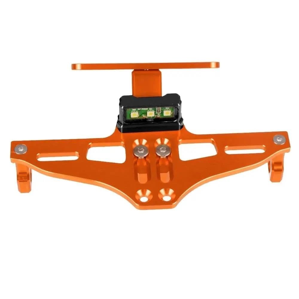 Motorrad Nummernschildhalterung Für Grom Msx125 CBR 125 CBR 250r Universal Motorrad Kennzeichen Halterung Für Cb 400 CBR 250 Cb650f(Orange) von MODADA