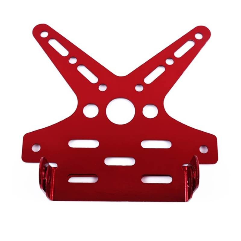 Motorrad Nummernschildhalterung Galvanisieren Sie Aluminiumlegierungs-Motorrad-hinteres Kennzeichen-Rahmen-Motorrad-Roller-Kennzeichen-Halter 5 Farben(Rood) von MODADA