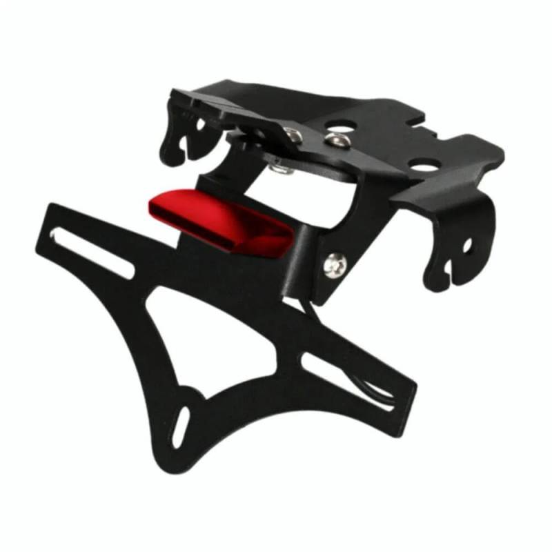 Motorrad Nummernschildhalterung Kennzeichenhalter-Kit Für Ducati Panigale Streetfighter V2 V4 V4s 2023 2022 2021 Heckklappe Kotflügel Eliminator(Black-Red) von MODADA