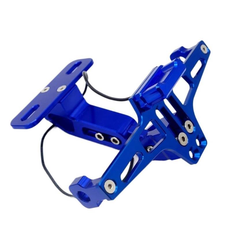 Motorrad Nummernschildhalterung Moto Rcycle Kennzeichen Halterung Kennzeichen Halter Rahmen Anzahl Für Soporte Matricula Moto R125 Für Benelli TNT 125 Pulsar 200 Ns(Blue) von MODADA