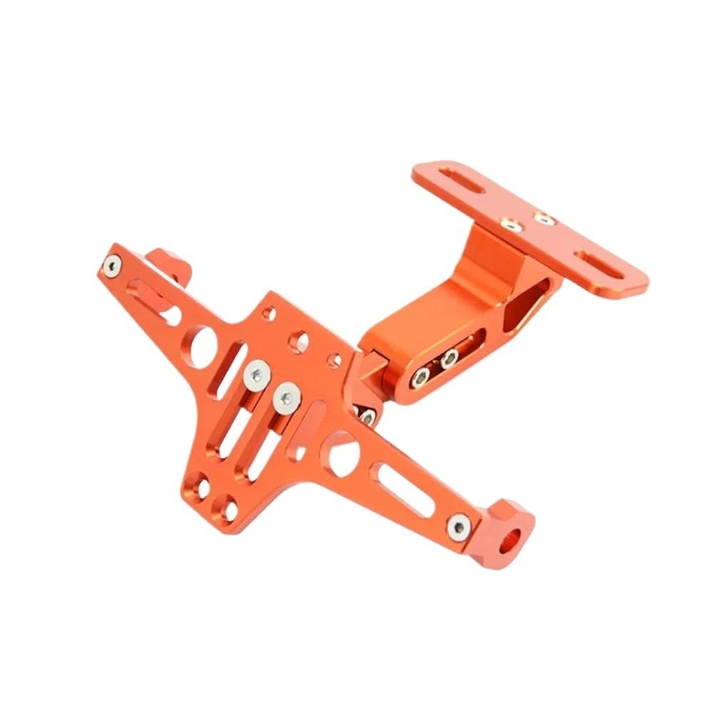 Motorrad Nummernschildhalterung Motorrad Kennzeichen Halter Für Fz6 Fz1 Für Benelli TRK 502 TNT 125 Für Xmax 125 Für Buell Plaque Moto Halterung Rahmen(Orange) von MODADA