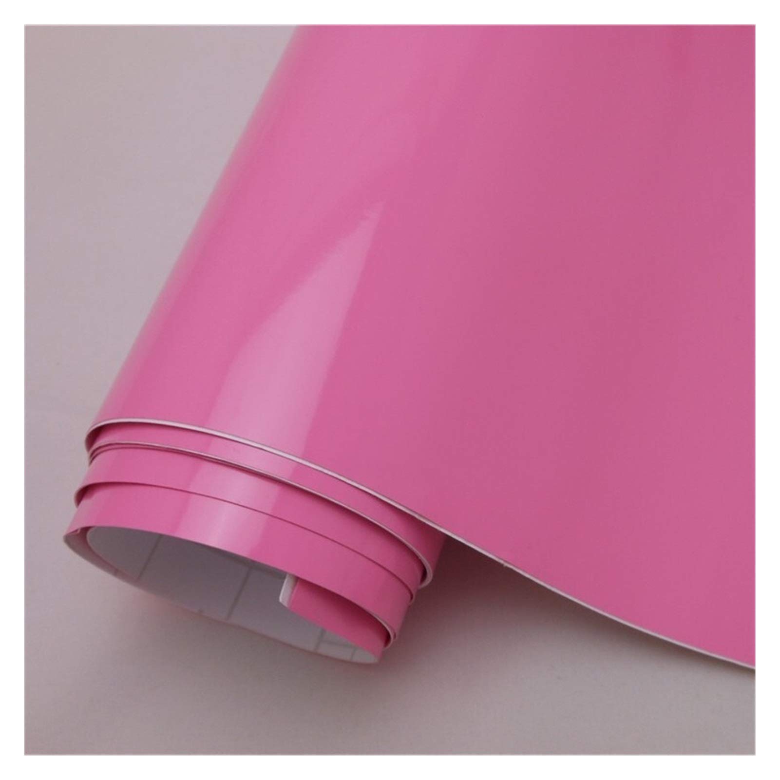 Fahrzeugfolie für Lackschutzfolie, weiß glänzend schwarz Vinylfolie Blau Auto-Wrap-Folie Aluminiumfolie Schaumstoff für Auto Fahrrad Handykonsole Haut innen/außen (Farbe: Rosa, Größe: 152X von MOEENS