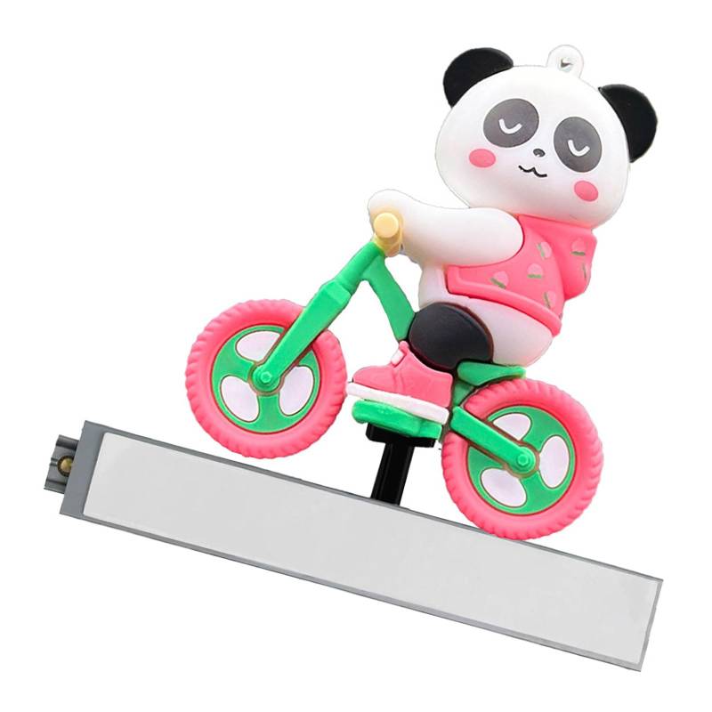 MOIDHSAG Kreative Mittelkonsole Bildschirm Auto Ornament Radfahren Panda Schiebe Cartoon Puppen Auto Innendekoration von MOIDHSAG