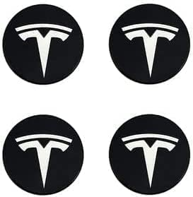 4 Stück Auto Radnabenkappen für Tesla Model S X 3 57mm, Nabendeckel Ersetzbar Radnabenabdeckung, Wasserdicht Rostfrei Radnabendeckel Zierdeckel, Auto Zubehör von MOIJEY