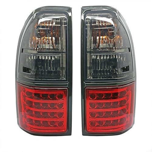 MOIKEN LED-Rücklicht, kompatibel mit Toyota Prado Land Cruiser 90 1997 1998 1999 2000 2001 2002, Blinker-Warnung, Nebelscheinwerfer, Rücklicht, Auto-Bremse, LED-Licht (Color : Gray red) von MOIKEN