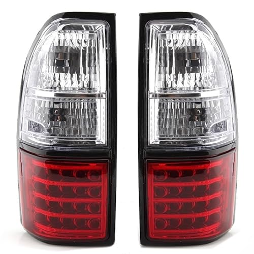 MOIKEN LED-Rücklicht, kompatibel mit Toyota Prado Land Cruiser 90 1997 1998 1999 2000 2001 2002, Blinker-Warnung, Nebelscheinwerfer, Rücklicht, Auto-Bremse, LED-Licht (Color : Red white) von MOIKEN