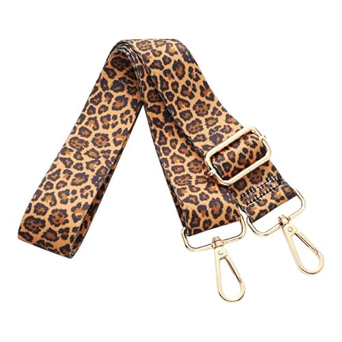 Geldbörse Gurt für Umhängetasche Umhängetasche Gurt Ersatz Umhängegurt Leopard Gitarrengurt für Handtaschen Silberne Schließe A5 von MOISTRI