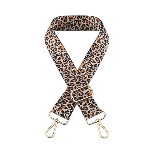 Geldbörse Gurt für Umhängetasche Umhängetasche Gurt Ersatz Umhängegurt Leopard Gitarrengurt für Handtaschen Silberne Schließe A9 von MOISTRI