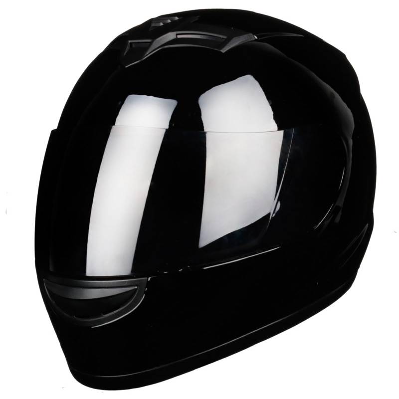 Motorad Helm, Integralhelm Herren Fashion Lightweight, Motorrad-Radhelm für Motorradrennen(Black1,M) von MOKDOR