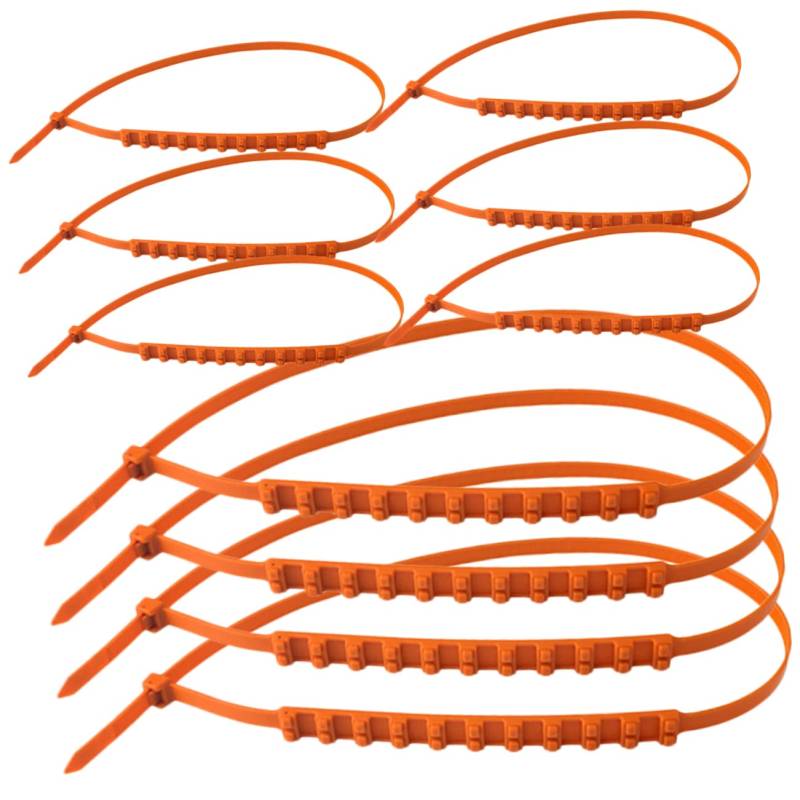 MOLUCKFU 10St Auto Schneeketten Winterreifen Pickup-Reifenketten Reifenketten für Pickups Autoreifen lkw schneeketten snow chains for cars Kunststoffketten Auto-Schneeketten Plastik Orange von MOLUCKFU