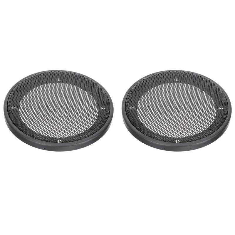 MOLUCKFU 2St Lautsprechergitter Subwoofer-Grillhorn lautsprecher kreis lautsprecher abdeckung Lautsprecherabdeckung Netzabdeckungen für Lautsprecher Lautsprecherschutzabdeckung Black von MOLUCKFU