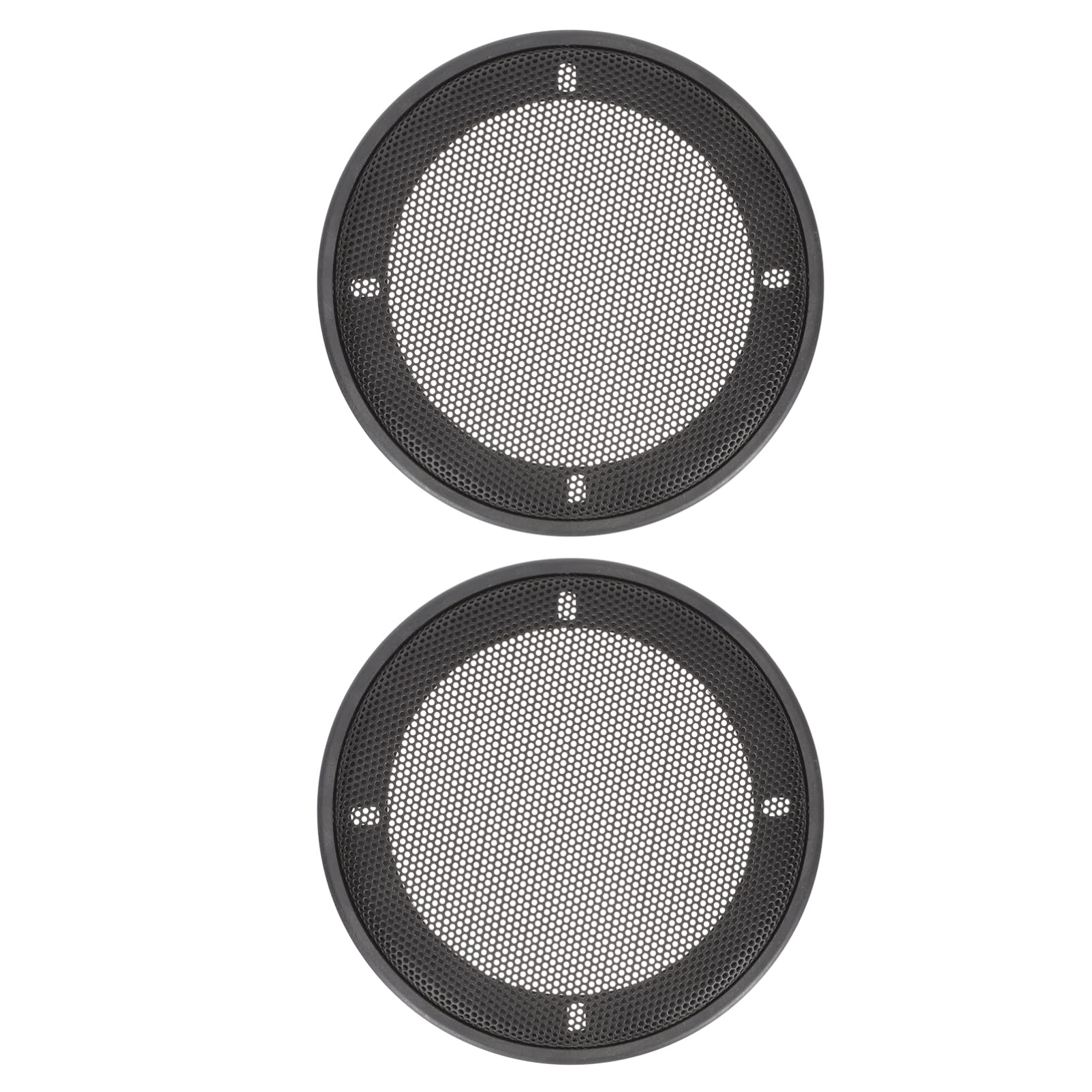 MOLUCKFU 2st Lautsprechergitter Subwoofer-grillhorn Ausgleich Woofer Lautsprecher Mesh Subwoofer Auto Subwoofer Fürs Auto Lautsprecher Kreis Auto Lautsprecherschutz Black Plastikring von MOLUCKFU