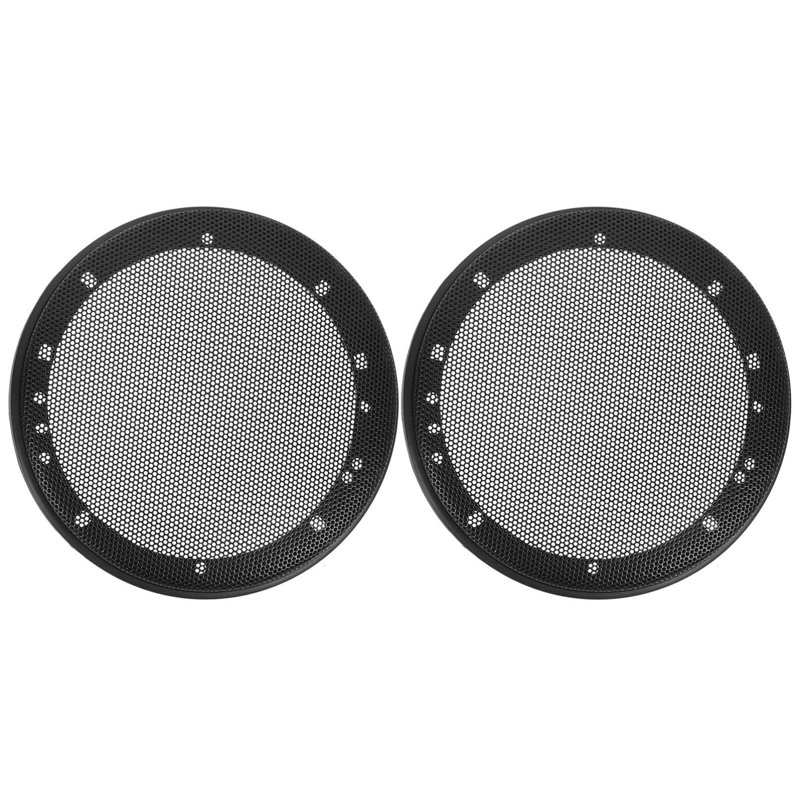 MOLUCKFU 2st Lautsprechergitter Subwoofer-grillhorn Lautsprecher-netzabdeckung Lautsprecherabdeckungsschutz Lautsprecherschutzabdeckung Woofer Lautsprecher Mesh Plastikring Black von MOLUCKFU