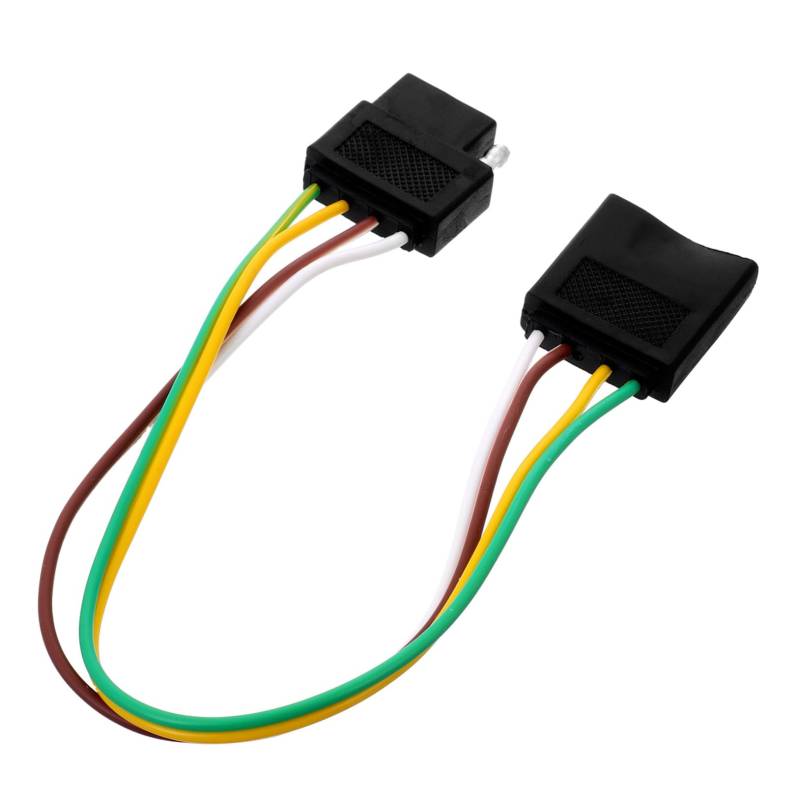 MOLUCKFU 4 Anhängerlinie Anhängerteile Lichtverkabelungssatz Kabelbaum Für Die Verkabelung Kabelstecker Für Anhänger Kabelbaum Für Anhängerbeleuchtung Anhängerstecker-kabelbaum Gummi Black von MOLUCKFU