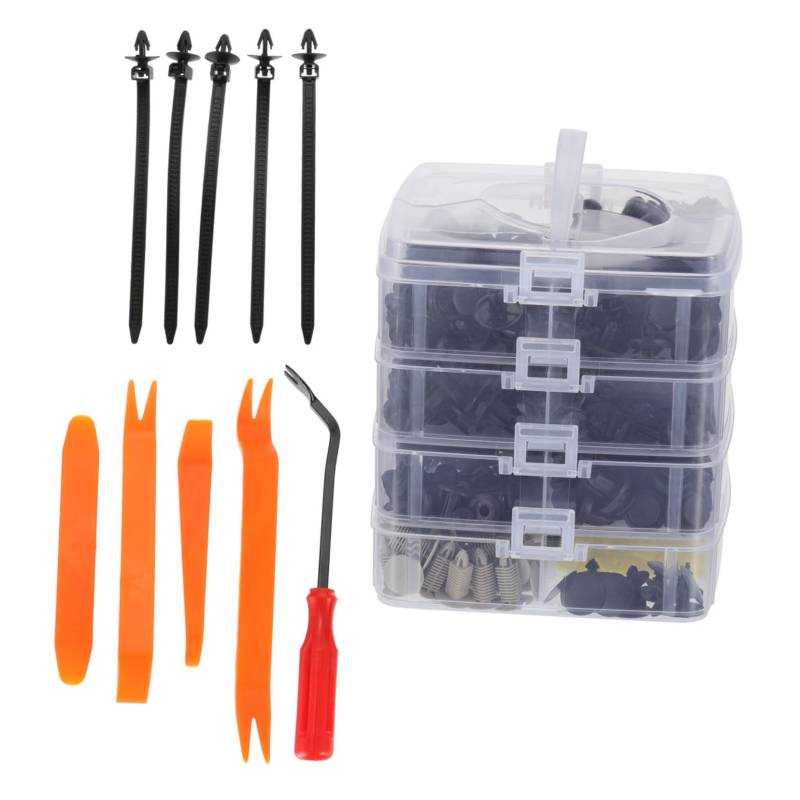 MOLUCKFU 650PCS Auto Befestigungsclips Set Bumper Push Retainer Clips Türverkleidung Kofferraum Spritzschutz Inkl 5 Werkzeuge 5 Nylonbänder 20 Schwämme von MOLUCKFU