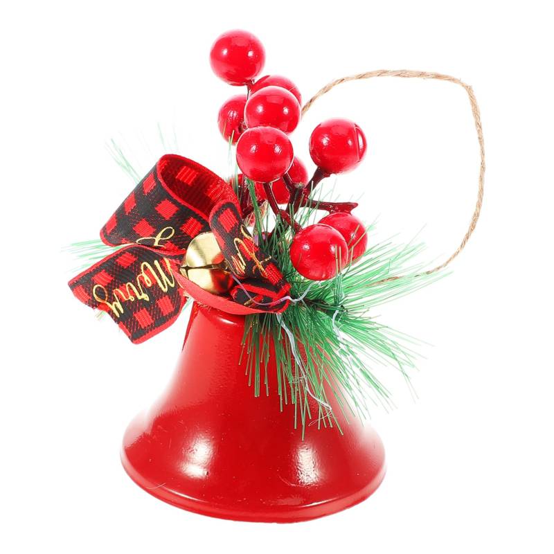 MOLUCKFU Weihnachtsglocke Vintage Jingle Bells Baum Hängende Verzierung Rustikale Bastelglocken Mit Stechpalmenbeere Für Winterparty Weihnachtsbaumdekoration von MOLUCKFU