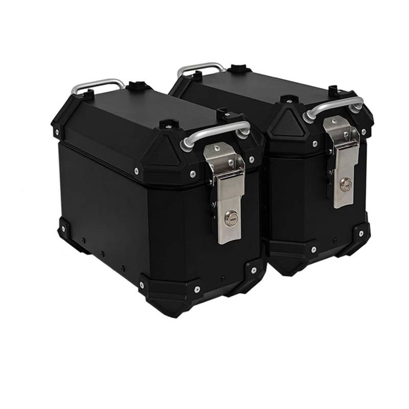 MOLVUS Graphic Aluminium-Seitenkoffer für Motorrad 16L/25L Tour Trunk Universal-Hartschalen-Satteltaschen Motorrad-Heckkoffer mit Sicherheitsschloss für Helmgepäck B,16L von MOLVUS