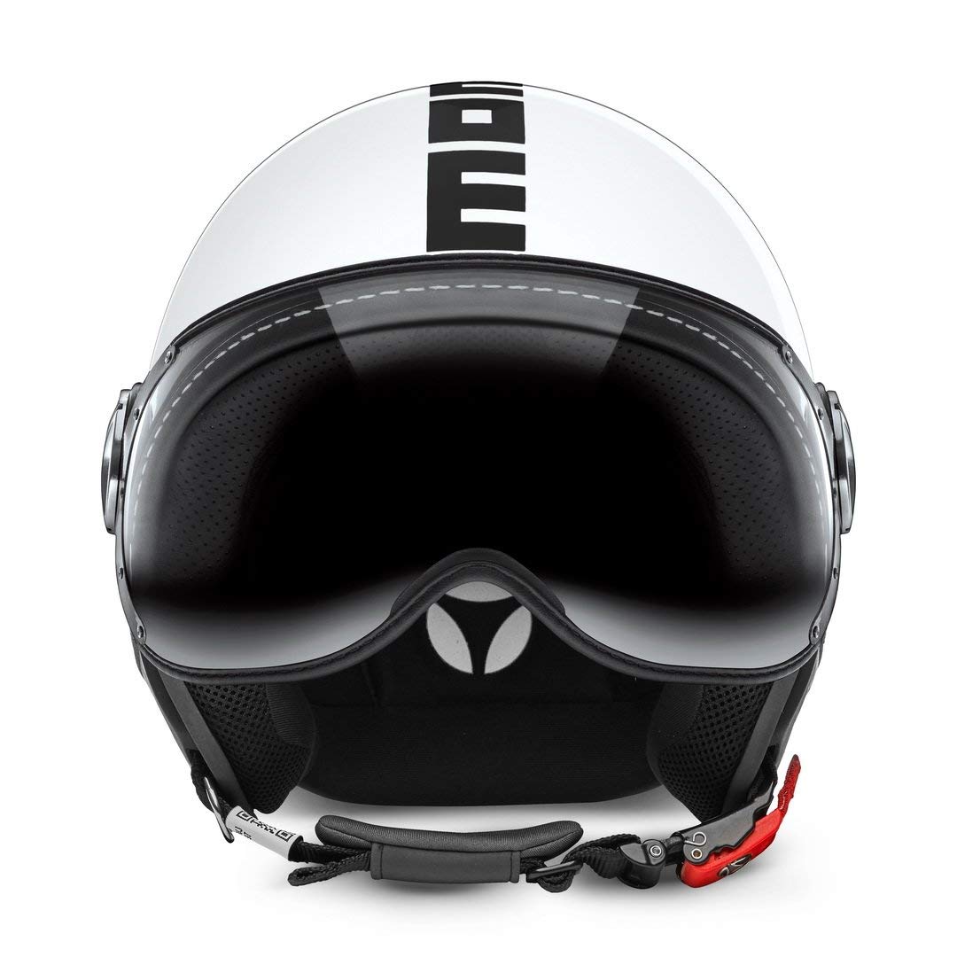 MOMO Design Herren Classic Helmet, Bianco Lucido-Nero, XL von MOMO Design