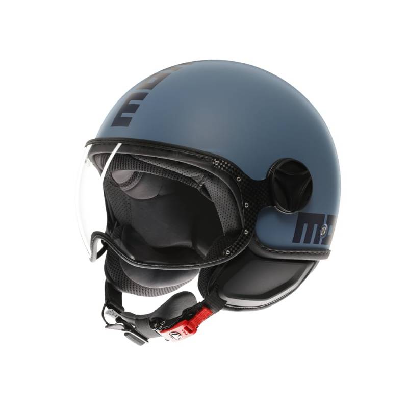 Momodesign FGTR Classic E2206 Jethelm, offener Motorradhelm für Motorrad und Roller, für Damen und Herren, staubblau-matt/blau, Größe XL von MOMO Design