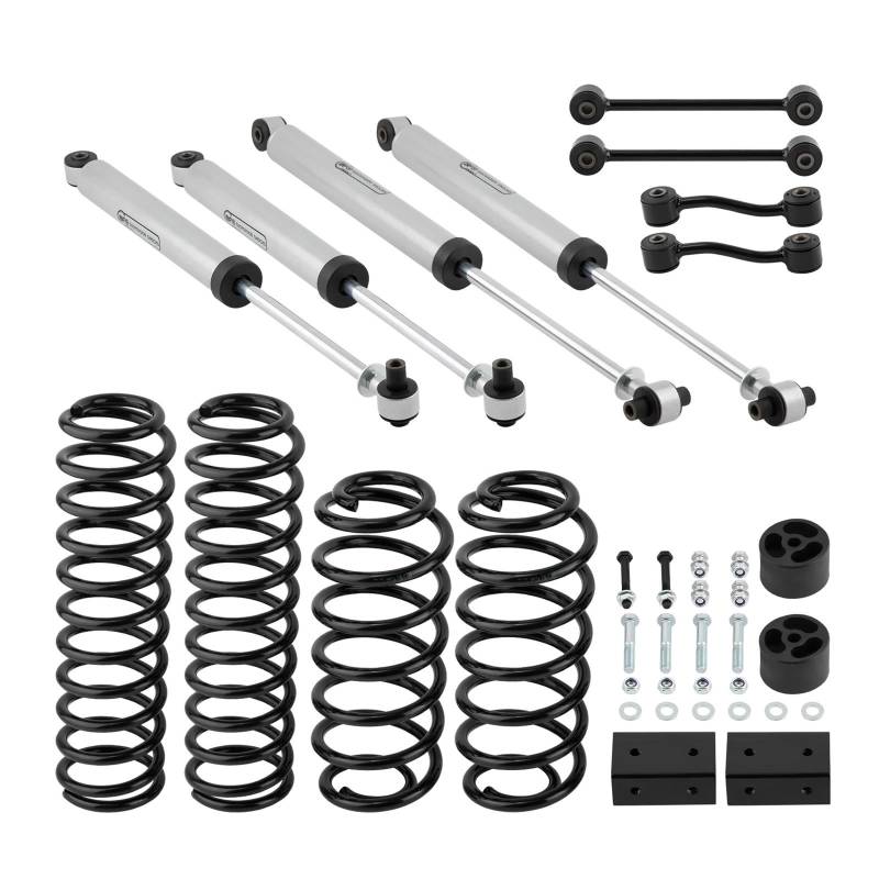 2,5-Zoll-Lift-Kit mit Lenkstabilisator, kompatibel mit Jeep Wrangler JL Unlimited 2018–2023 von MOMOBP