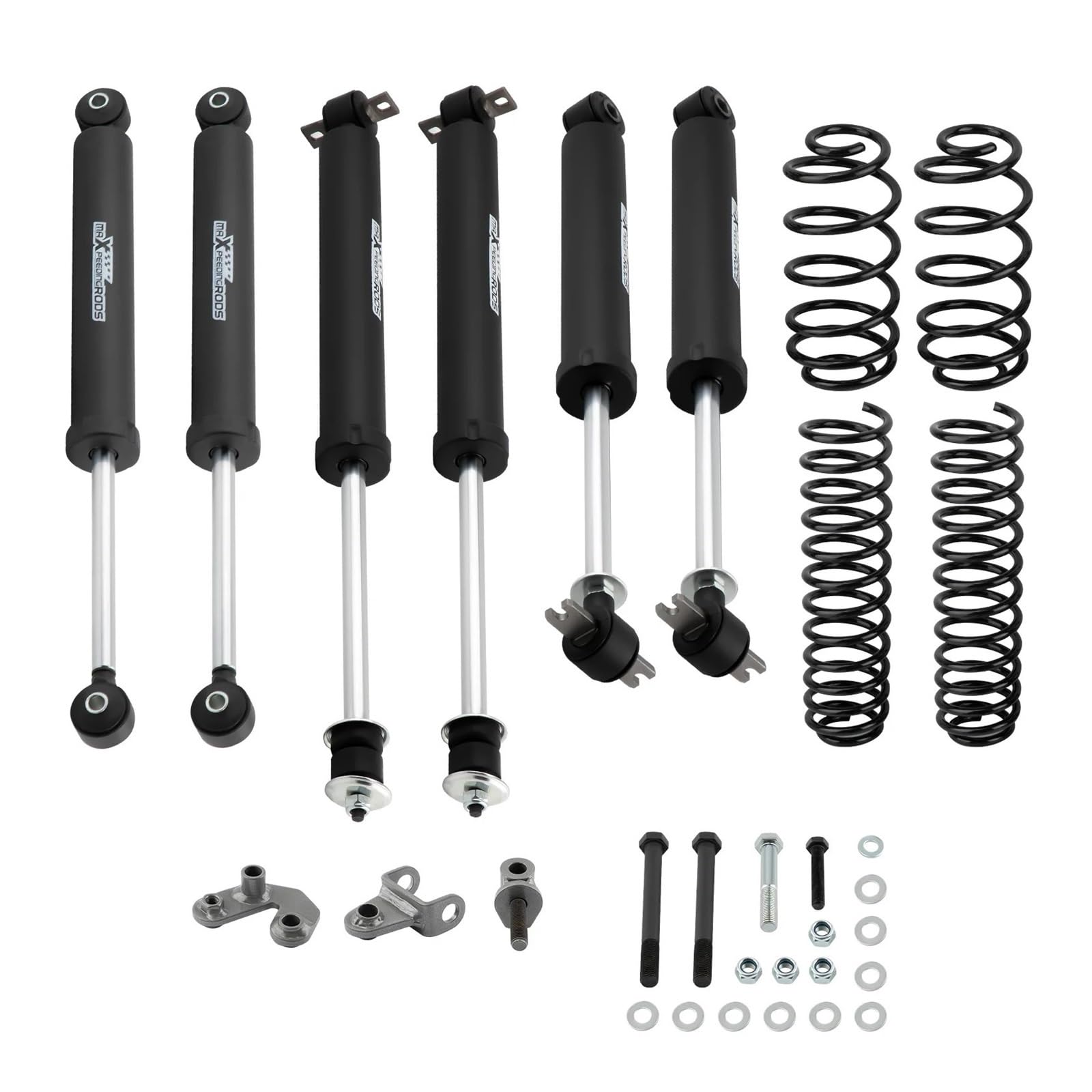 2,5-Zoll-Lift-Kit mit Lenkstabilisator, kompatibel mit Jeep Wrangler TJ 4CYL 4WD 1997–2006 von MOMOBP