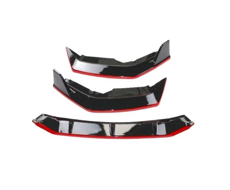 3PCS Frontschürze Lip Spoiler Seite Splitter Diffusor Deflektor Körper Kit Guards Kompatibel for Nissan Sentra 2020 2021 2022 Auto Zubehör(Black Red) von MOMOBP