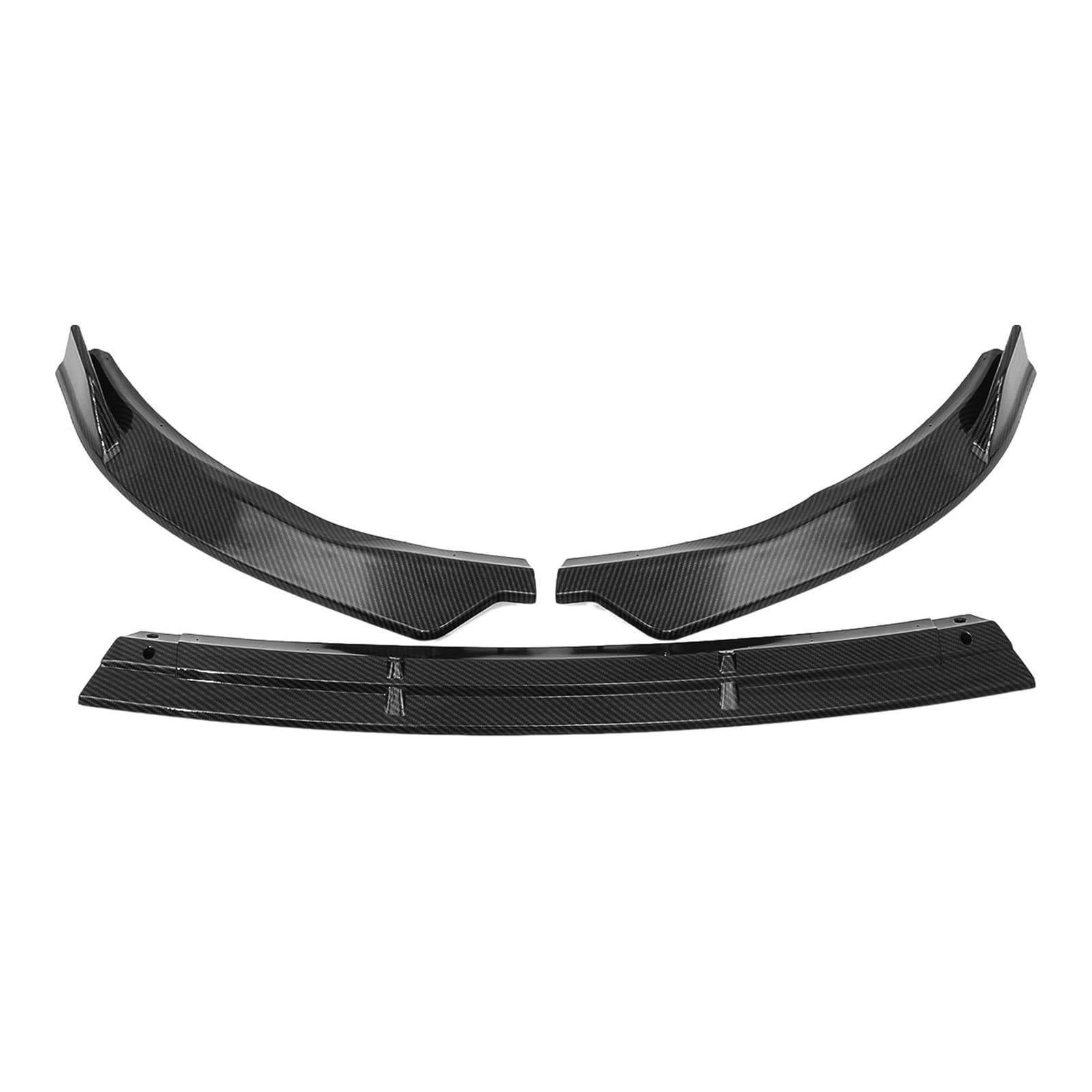 3PCS W205 Stoßstange Lippe Auto Vorderen Stoßfänger Lip Deflektor Lip Diffusor Spoiler Lippe Kompatibel for Mercedes Benz W205 C-klasse Sport 2019-2020(Carbon Fiber Look) von MOMOBP