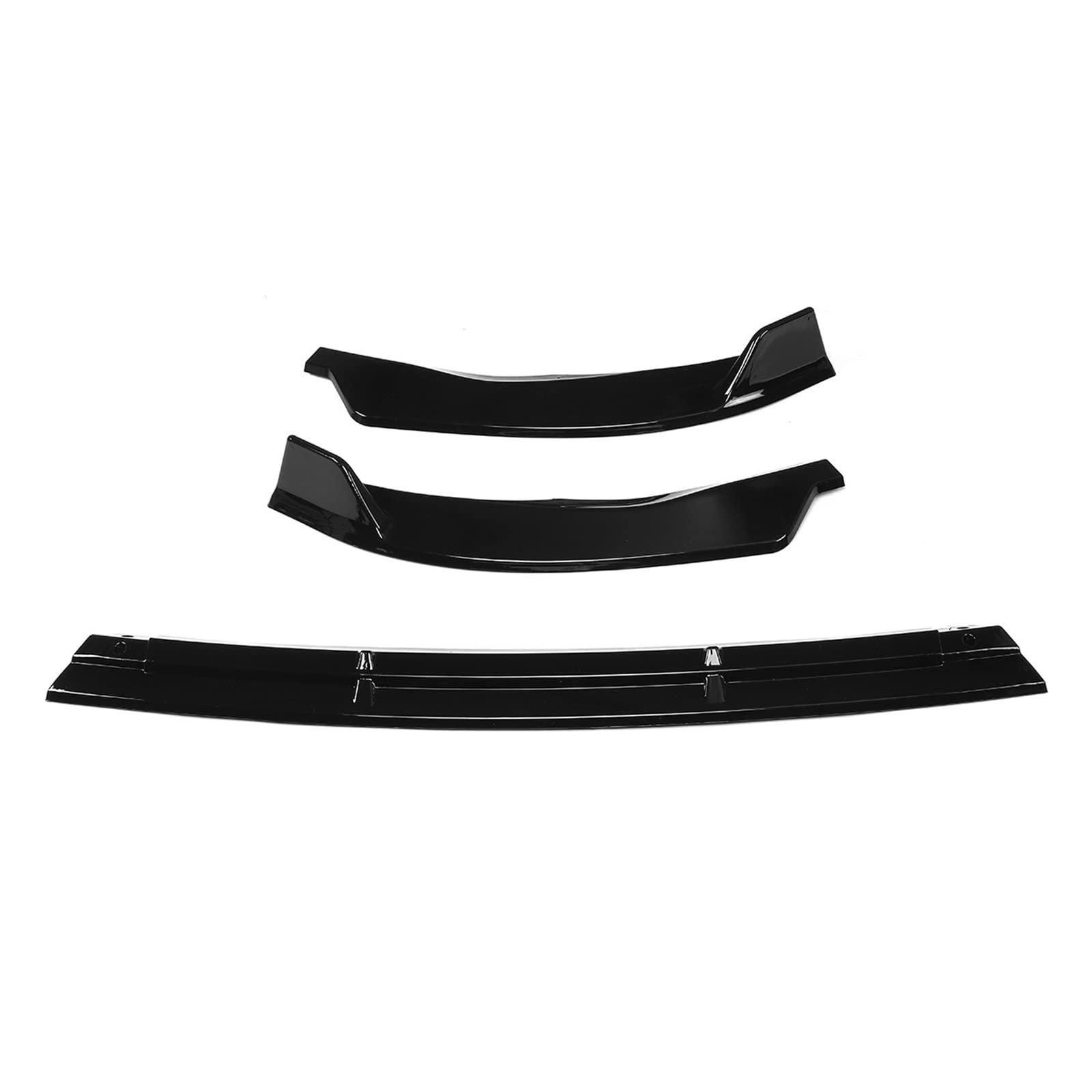 3PCS W205 Stoßstange Lippe Auto Vorderen Stoßfänger Lip Deflektor Lip Diffusor Spoiler Lippe Kompatibel for Mercedes Benz W205 C-klasse Sport 2019-2020(Glossy Black) von MOMOBP