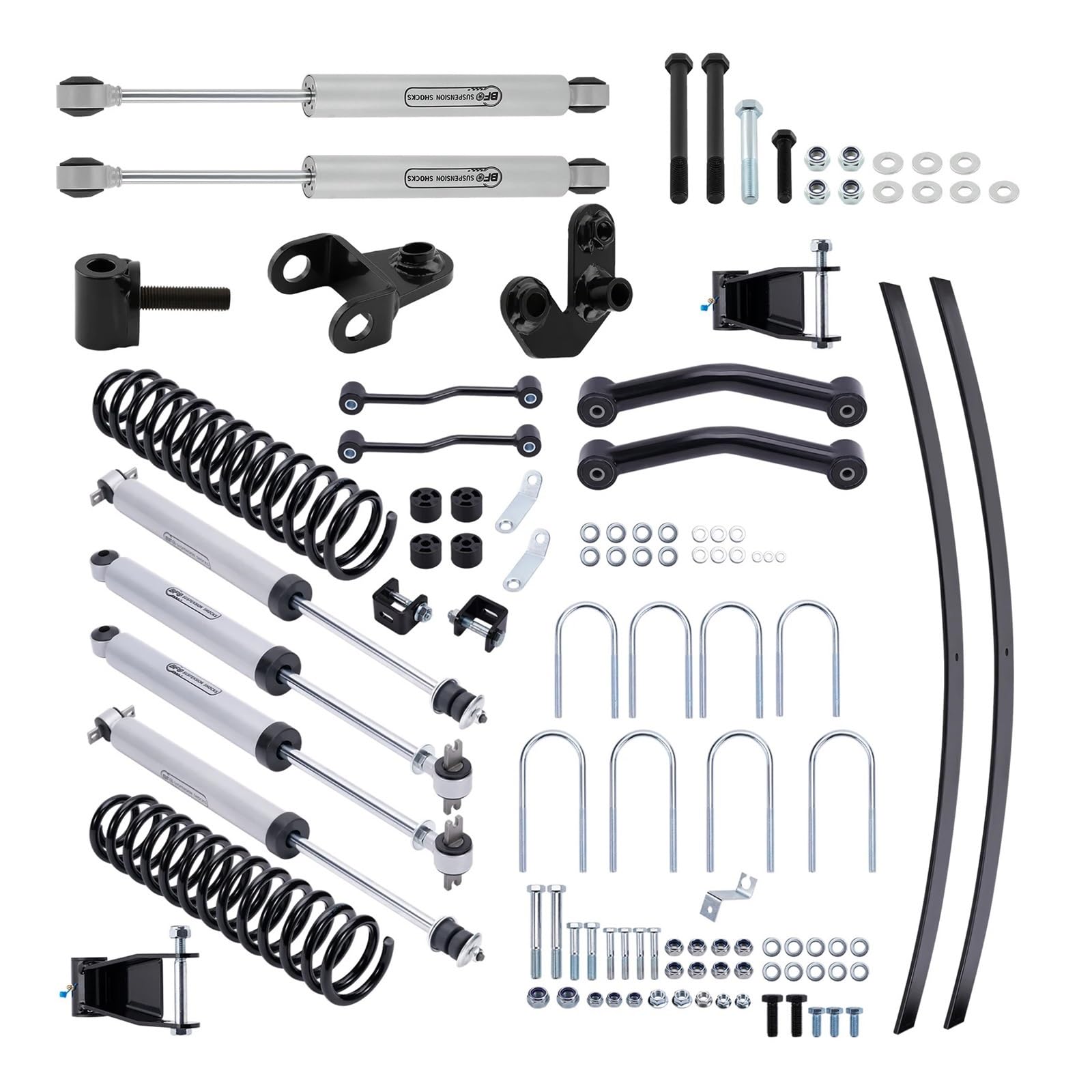 4,5-Zoll-Aufhängungs-Lift-Kit mit Lenkungsstabilisator, kompatibel for Jeep Cherokee XJ 1984–2001 von MOMOBP