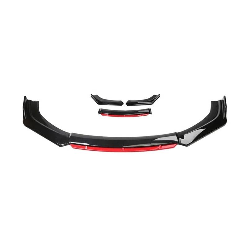 Auto-Frontstoßstangenlippe, universell kompatibel for Audi A4 S4 A6 S6 Wagon Awant B6 B7 B8, Kinnspoiler, Splitter, Diffusor, Bodykit-Zubehör(Black Red) von MOMOBP